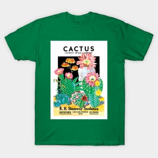 Vintage Cactus RH Shumway Seed Packet T-Shirt